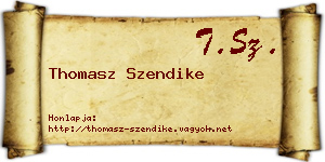 Thomasz Szendike névjegykártya
